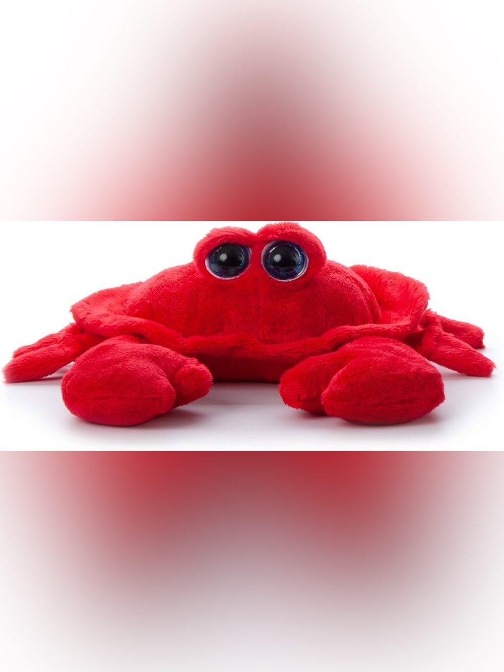 The Petting Zoo Bright Eyez Red Crab Plush - 9”